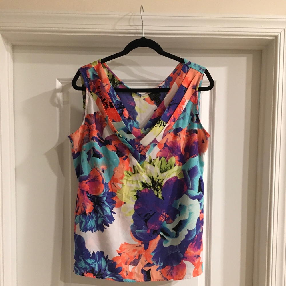Worthington Multicolored Sleeveless Top Size XL